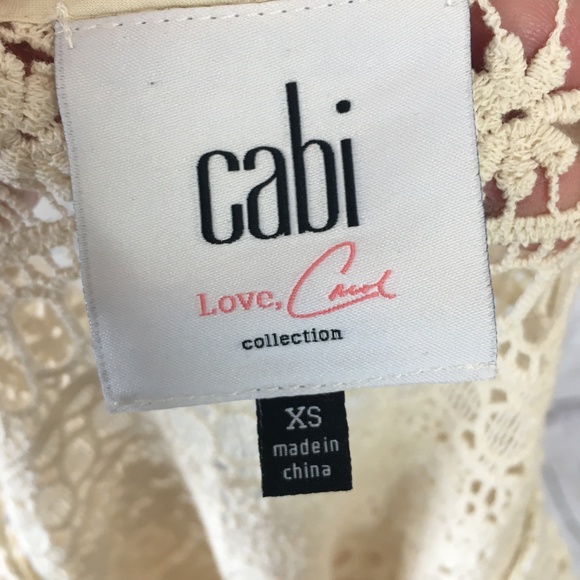 Cabi women's Capri crochet top XS Style# 5026 - Picture 5 of 7